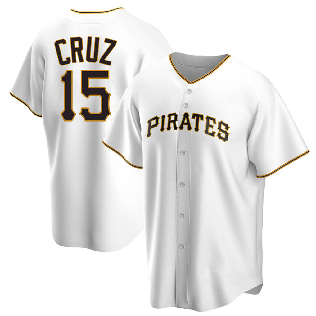 Choea P.Pirates #15 Oneil Cruz Player White Home Game Stitched Jerseys
