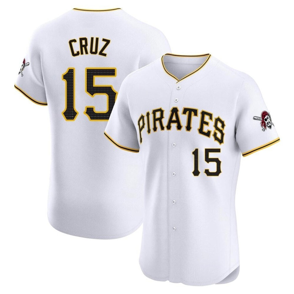 Choea P.Pirates #15 Oneil Cruz Player White Home Limited Elite Stitched Jerseys