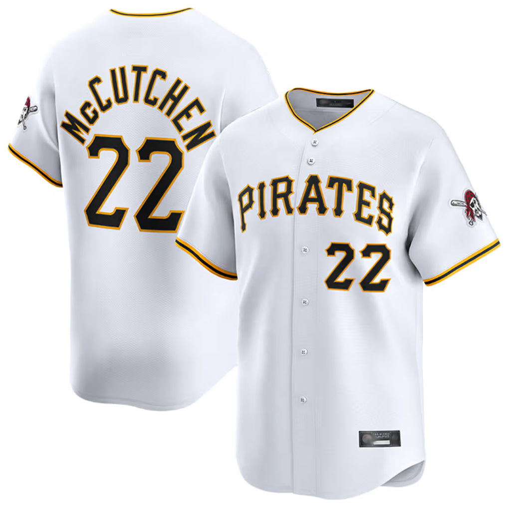 Choea P.Pirates #22 Andrew McCutchen Player White Home Limited Stitched Jerseys