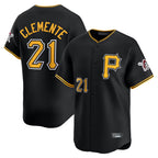Choea P.Pirates #21 Roberto Clemente Player Black Alternate Limited Game Stitched Jerseys