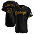 Choea P.Pirates #21 Roberto Clemente Player Black Home Limited Elite Stitched Jerseys