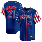 Choea P.Pirates #21 Roberto Clemente Player Royal 2025 Independence Day Vapor Premier Limited Stitched Jerseys