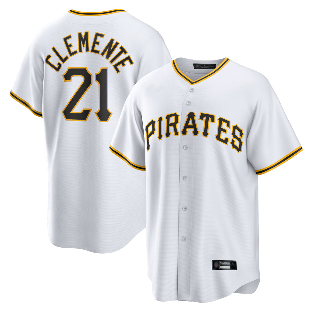 Choea P.Pirates #21 Roberto Clemente Player White Home Game Stitched Jerseys