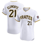 Choea P.Pirates #21 Roberto Clemente Player White Home Limited Elite Stitched Jerseys