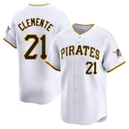 Choea P.Pirates #21 Roberto Clemente Player White Home Limited Stitched Jerseys