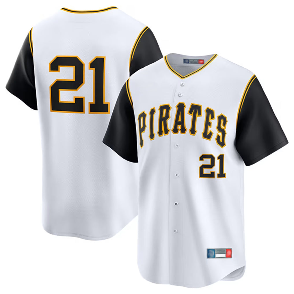 Choea P.Pirates #21 Roberto Clemente Player White Throwback Cooperstown Limited Stitched Jerseys