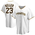 Choea P.Pirates #23 Mitch Keller Player White Home Game Stitched Jerseys