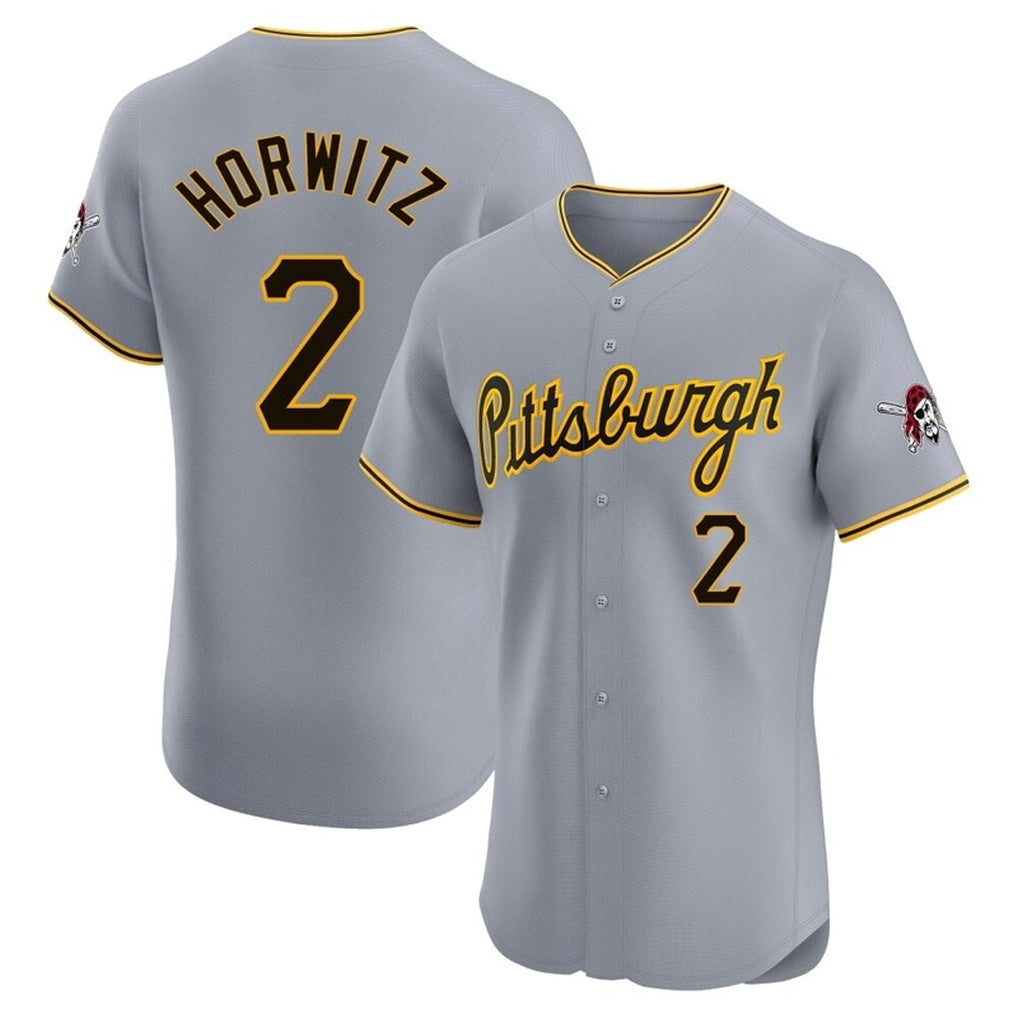 Choea P.Pirates #2 Spencer Horwitz Player Gray Road Home Limited Elite Stitched Jerseys