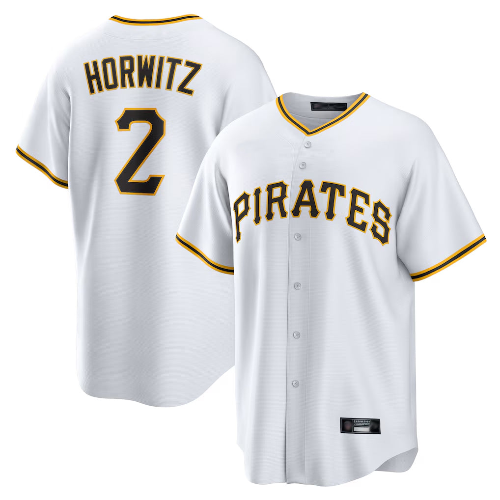 Choea P.Pirates #2 Spencer Horwitz Player White Home Game Stitched Jerseys