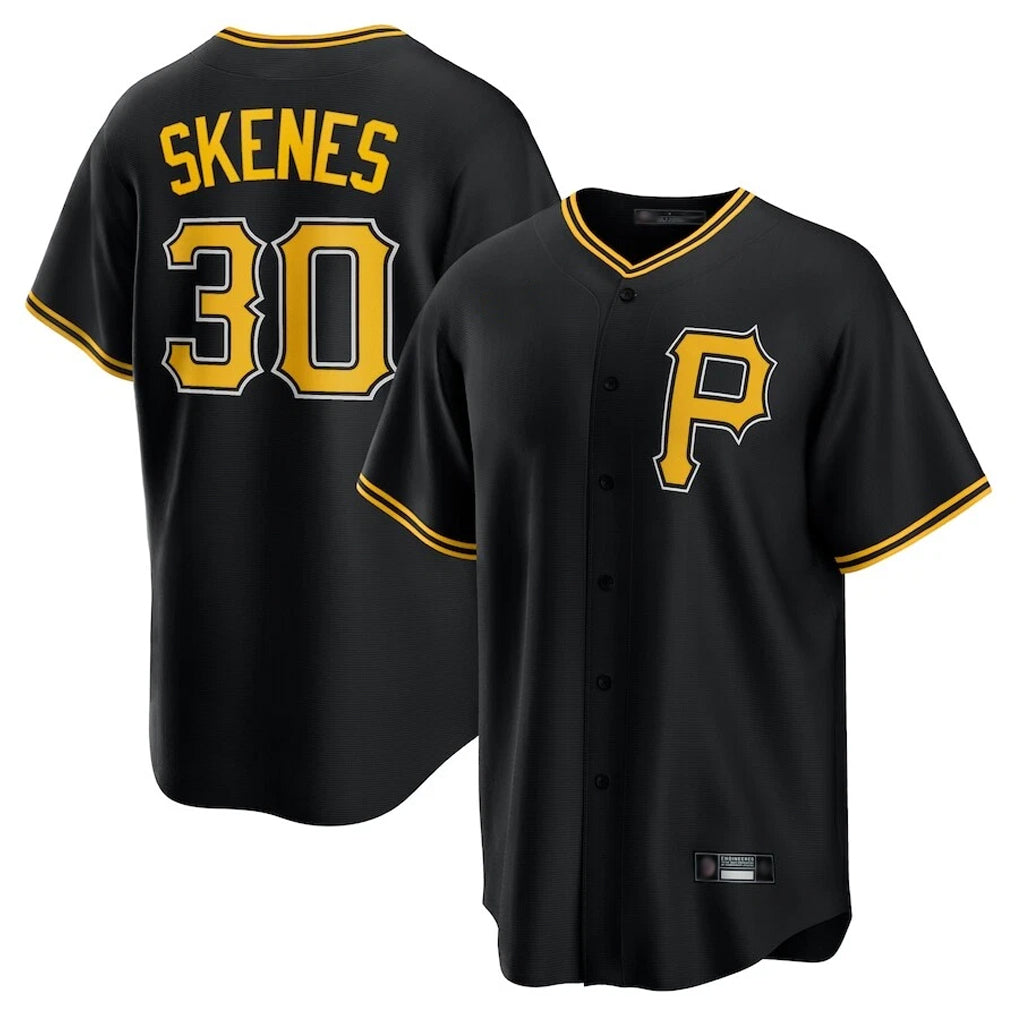 Choea P.Pirates #30 Paul Skenes Player Black Alternate 2025 Home Game Stitched Jerseys