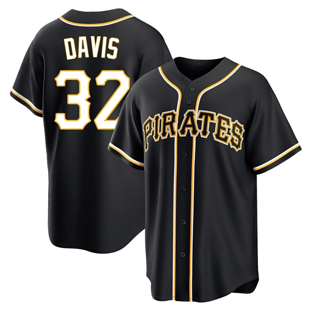 Choea P.Pirates #32 Henry Davis Player Black Fashion Out Home Game Stitched Jerseys