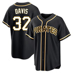 Choea P.Pirates #32 Henry Davis Player Black Fashion Out Home Game Stitched Jerseys