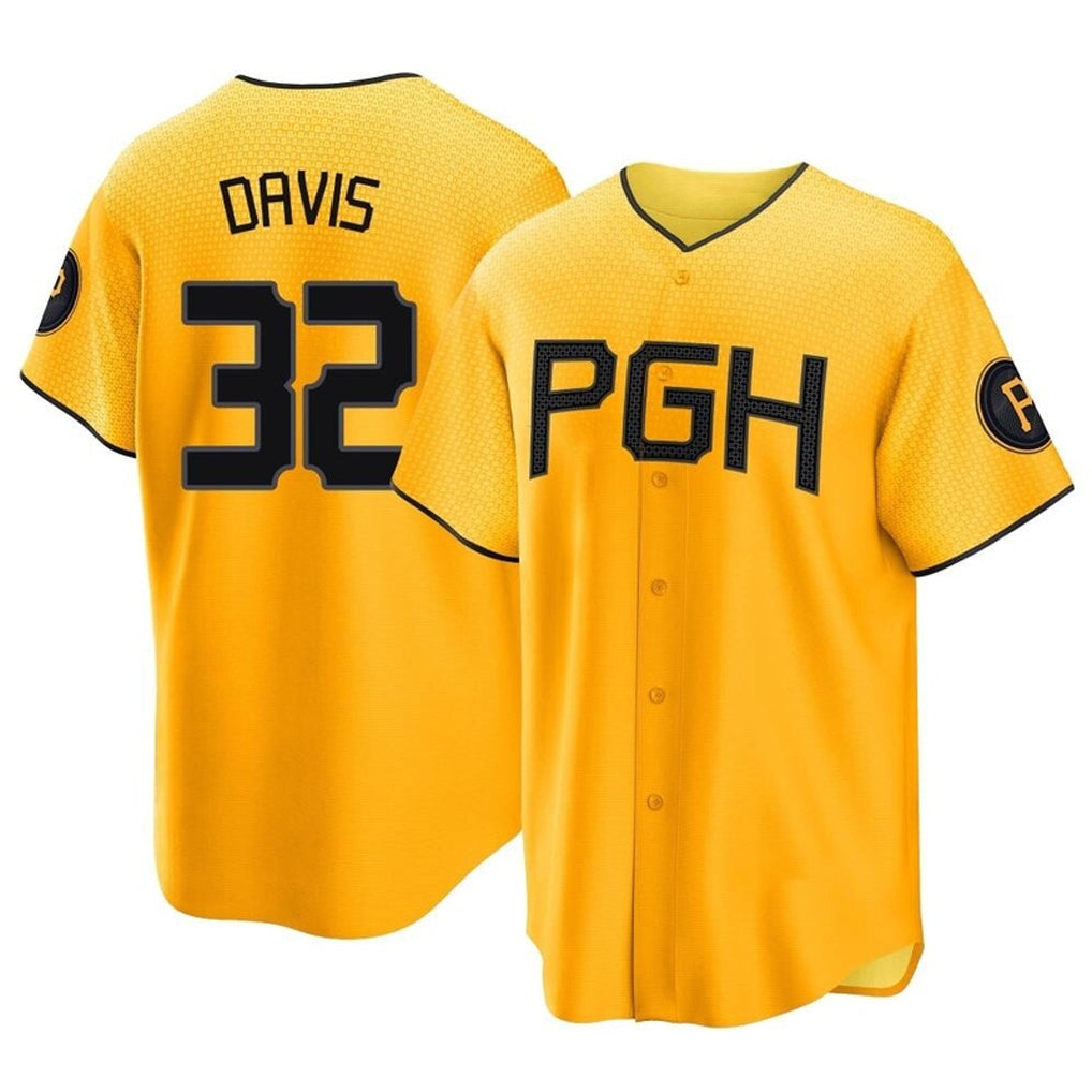 Choea P.Pirates #32 Henry Davis Player Gold City Connect Home Game Stitched Jerseys