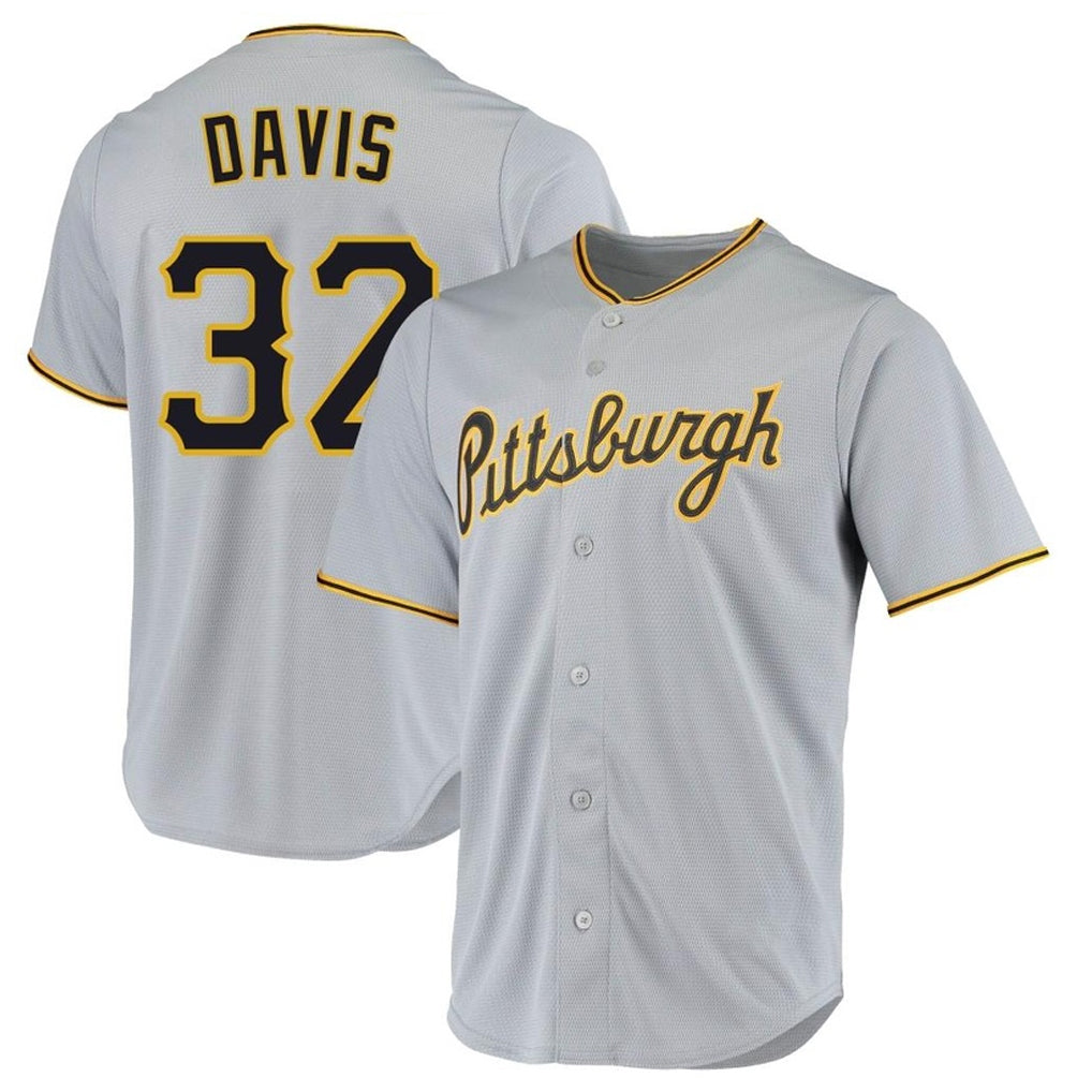 Choea P.Pirates #32 Henry Davis Player Gray Road Home Game Stitched Jerseys