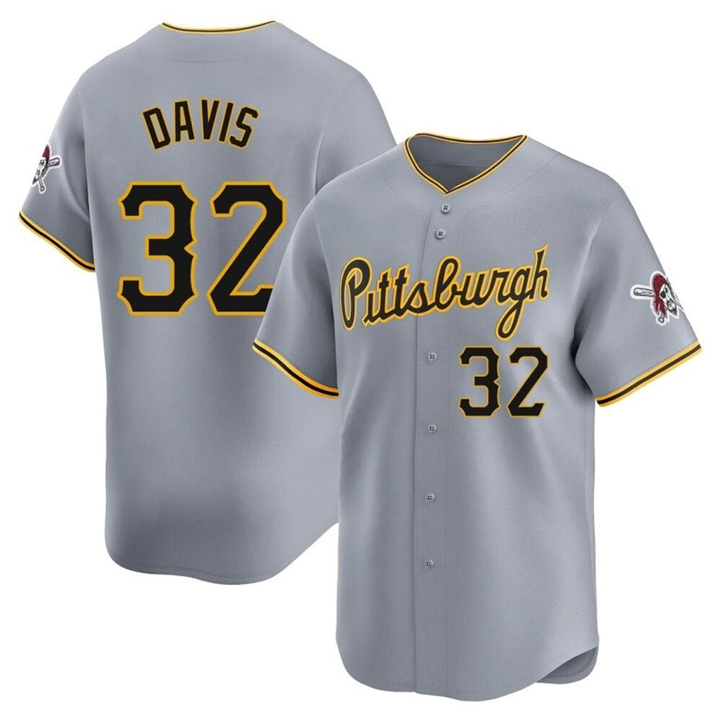 Choea P.Pirates #32 Henry Davis Player Gray Road Home Limited Stitched Jerseys