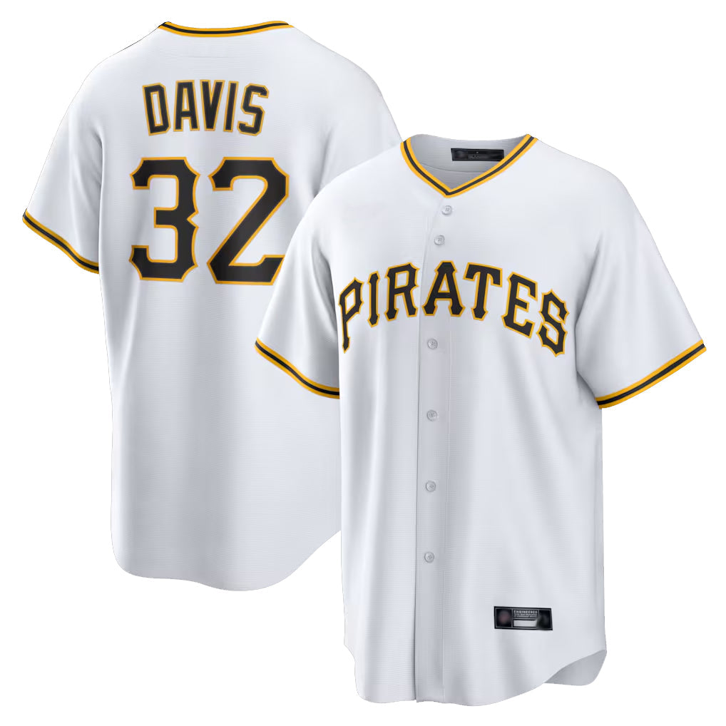 Choea P.Pirates #32 Henry Davis Player White Home Game Stitched Jerseys