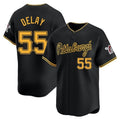 Choea P.Pirates #55 Jason Delay Player Black Alt Home Limited Stitched Jerseys