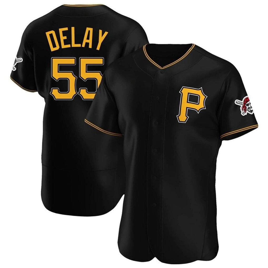 Choea P.Pirates #55 Jason Delay Player Black Alternate 2025 Home Limited Elite Stitched Jerseys