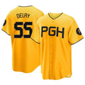 Choea P.Pirates #55 Jason Delay Player Gold City Connect Home Game Stitched Jerseys