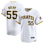 Choea P.Pirates #55 Jason Delay Player White Home Limited Stitched Jerseys