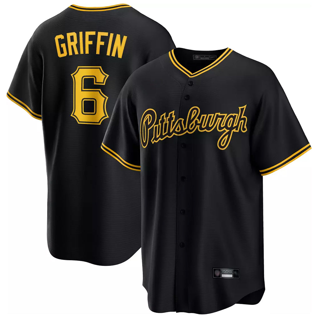 Choea P.Pirates #6 Konnor Griffin Player Black Alt Home Game Stitched Jerseys