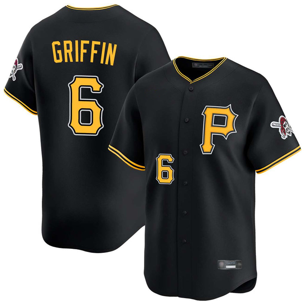 Choea P.Pirates #6 Konnor Griffin Player Black Alternate Limited Game Stitched Jerseys
