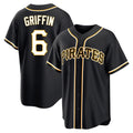 Choea P.Pirates #6 Konnor Griffin Player Black Fashion Out Home Game Stitched Jerseys