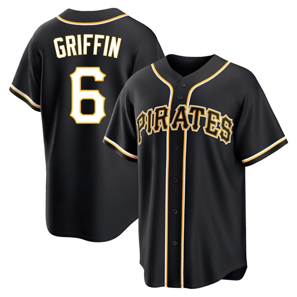Choea P.Pirates #6 Konnor Griffin Player Black Fashion Out Home Game Stitched Jerseys