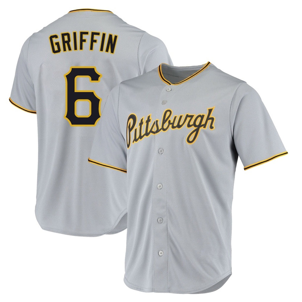Choea P.Pirates #6 Konnor Griffin Player Gray Road Home Game Stitched Jerseys