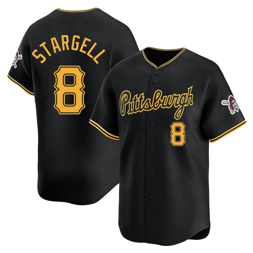 Choea P.Pirates #8 Willie Stargell Player Black Alt Home Limited Stitched Jerseys