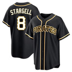 Choea P.Pirates #8 Willie Stargell Player Black Fashion Out Home Game Stitched Jerseys