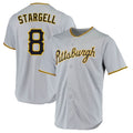 Choea P.Pirates #8 Willie Stargell Player Gray Road Home Game Stitched Jerseys