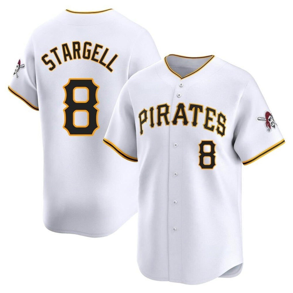 Choea P.Pirates #8 Willie Stargell Player White Home Limited Stitched Jerseys
