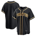 Choea P.Pirates Blank Player Black Fashion Out Home Game Stitched Jerseys
