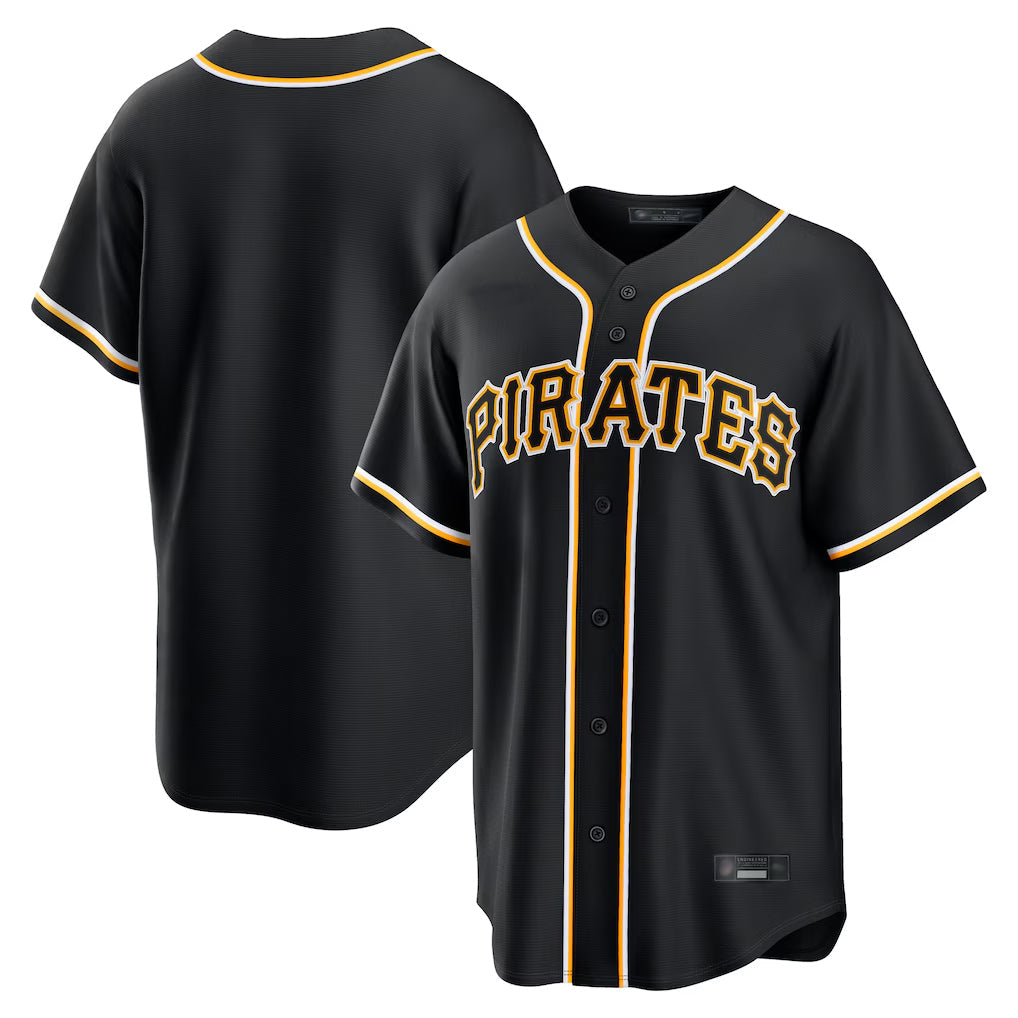 Choea P.Pirates Blank Player Black Fashion Out Home Game Stitched Jerseys