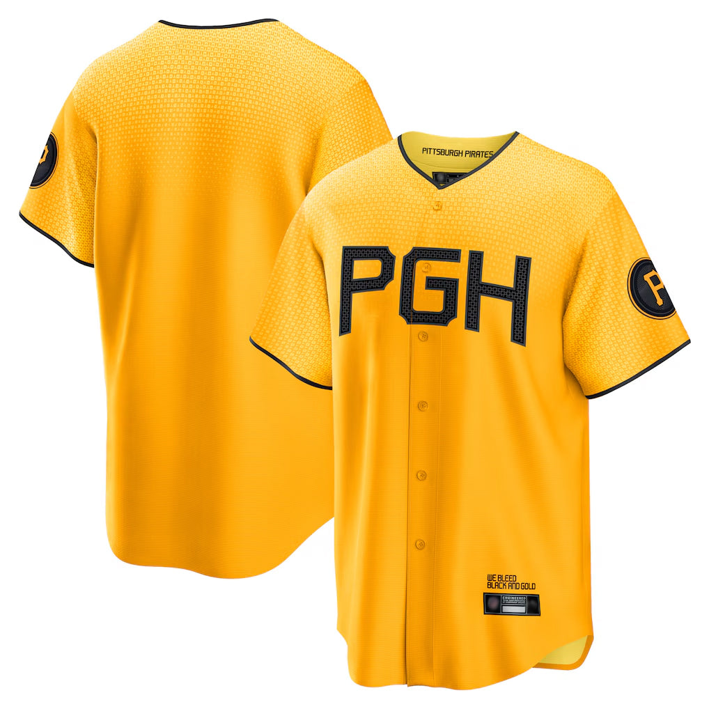 Choea P.Pirates Blank Player Gold City Connect Home Game Stitched Jerseys