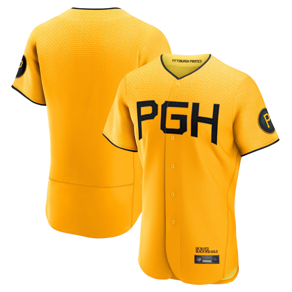 Choea P.Pirates Blank Player Gold City Connect Home Limited Stitched Jerseys