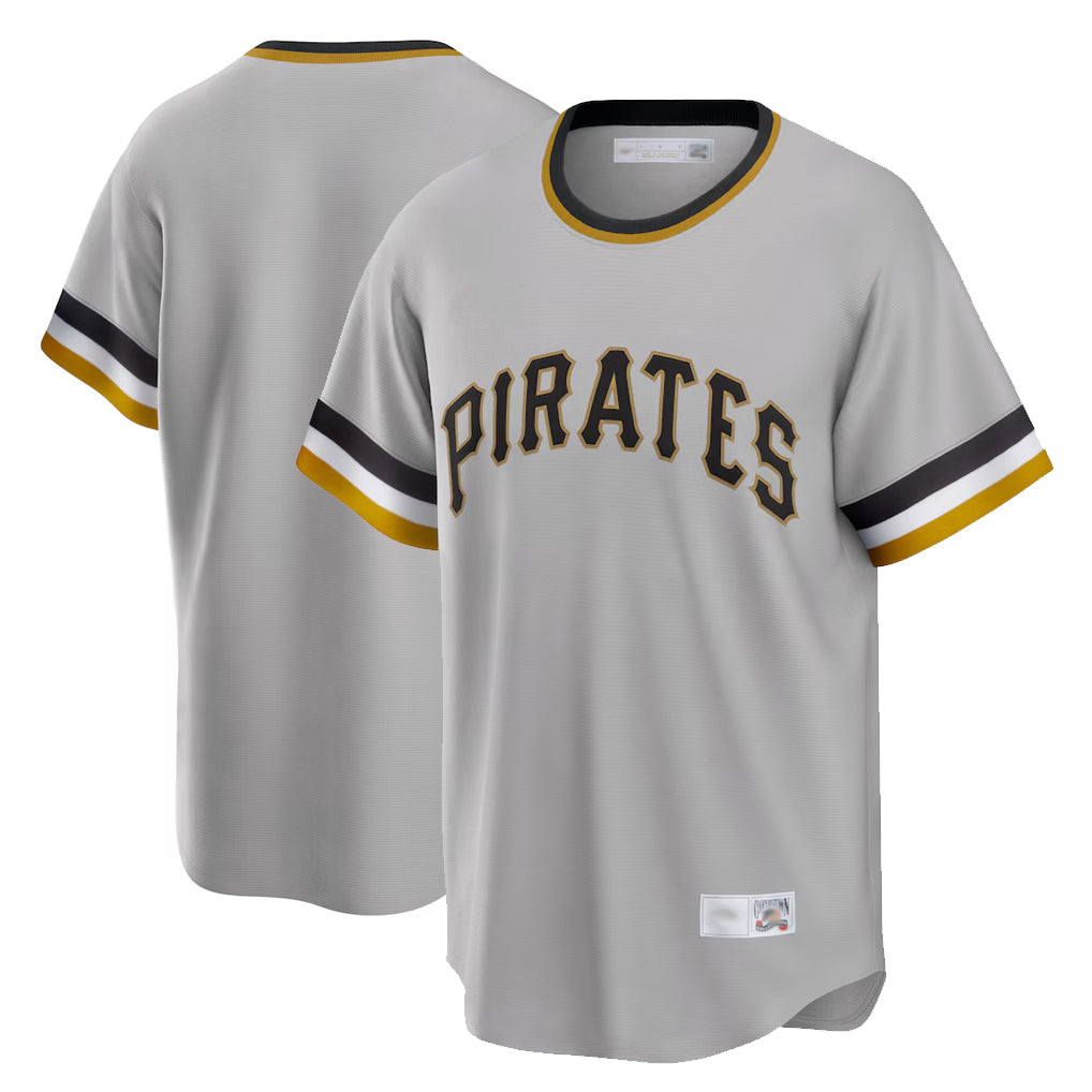 Choea P.Pirates Blank Player Gray Throwback Cooperstown Collection Limited T-shirt Stitched Jerseys