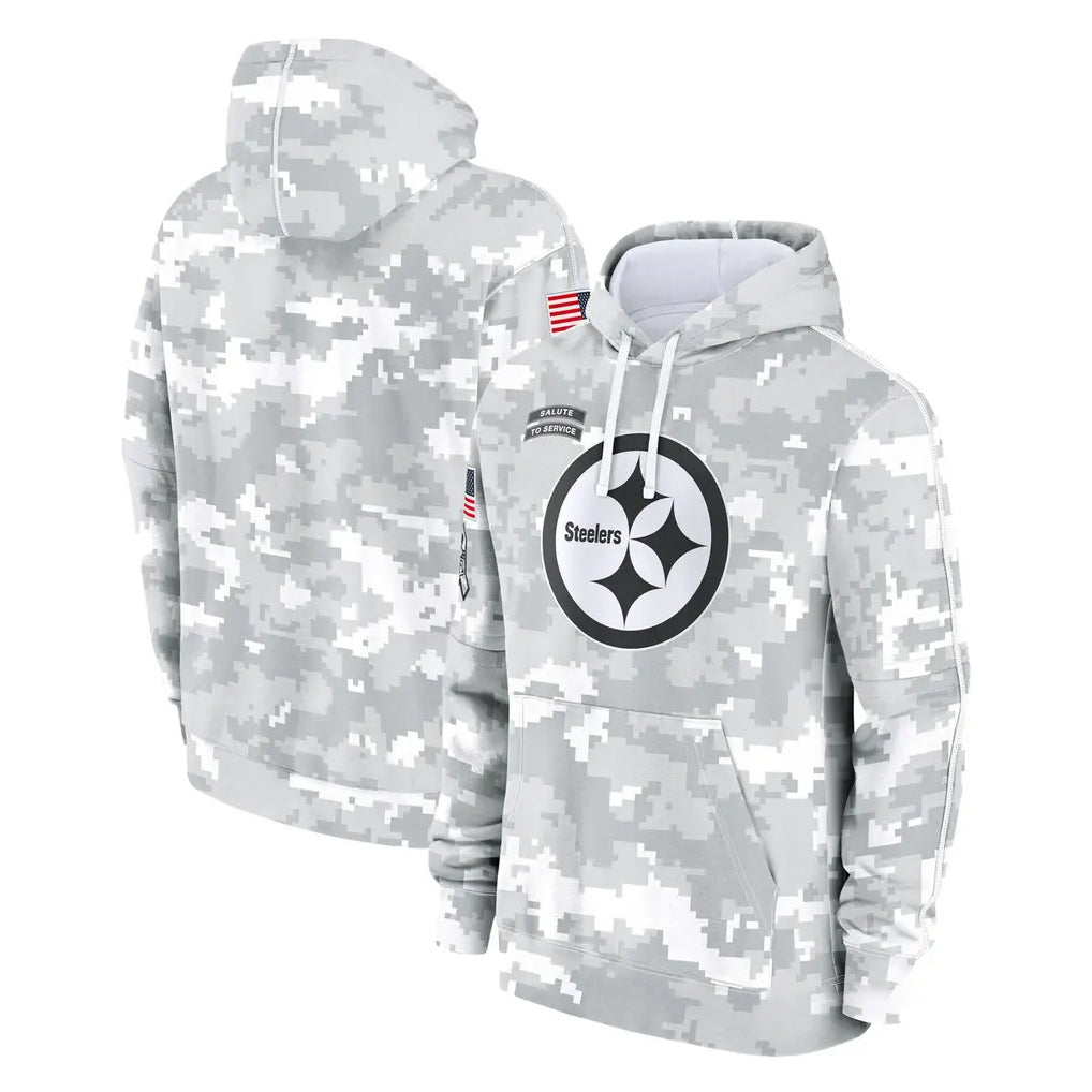 Choea P.Steelers Arctic Camo Limited Salute to Service Pullover Hoodies Game Blank Player Stitched Jerseys