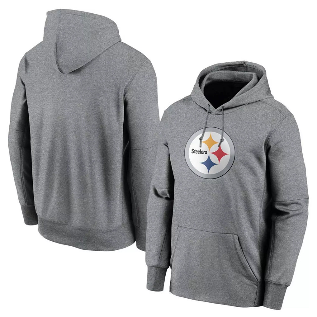 Choea P.Steelers Gray LOGO Pullover Hoodies Limited Blank Player Stitched Jerseys
