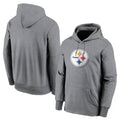 Choea P.Steelers Gray LOGO Pullover Hoodies Limited Blank Player Stitched Jerseys