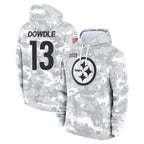 Choea P.Steelers #13 Rico Dowdle Player Arctic Camo Limited Salute to Service Pullover Hoodies Game Stitched Jerseys