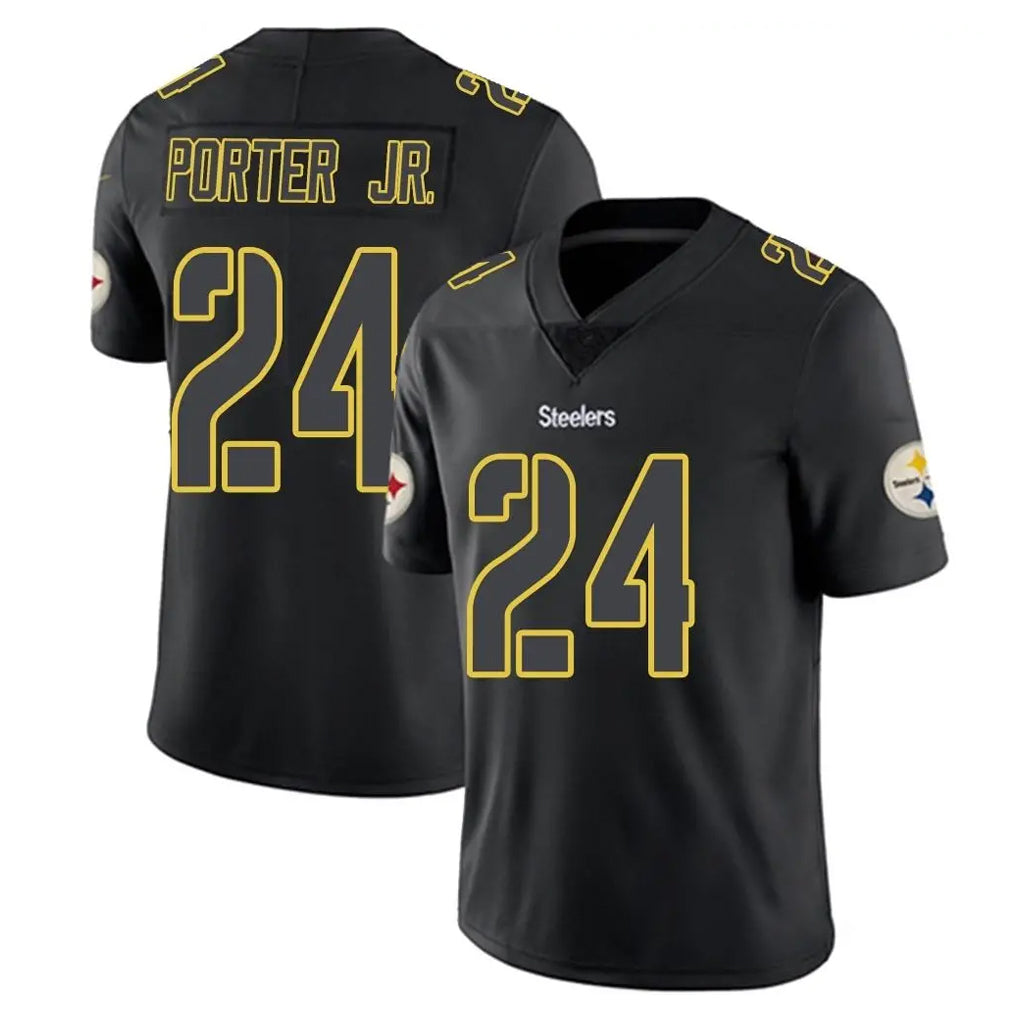 Choea P.Steelers #24 Joey Porter Jr. Player Black Impact Limited Home Game Stitched Jerseys