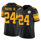 Choea P.Steelers #24 Joey Porter Jr. Player Black Limited 2nd Alternate Vapor F.U.S.E. Home Game Stitched Jerseys