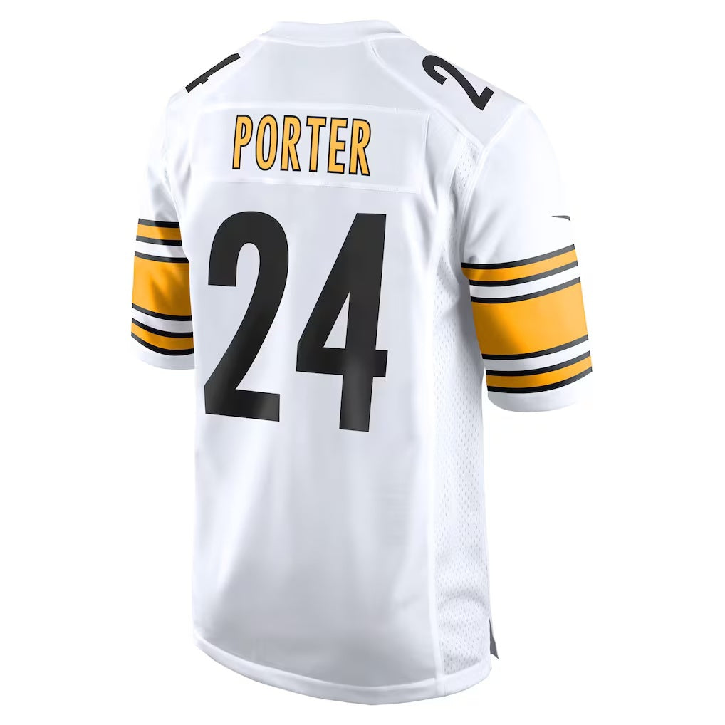 Choea P.Steelers #24 Joey Porter Jr. White Away Game Stitched Jerseys