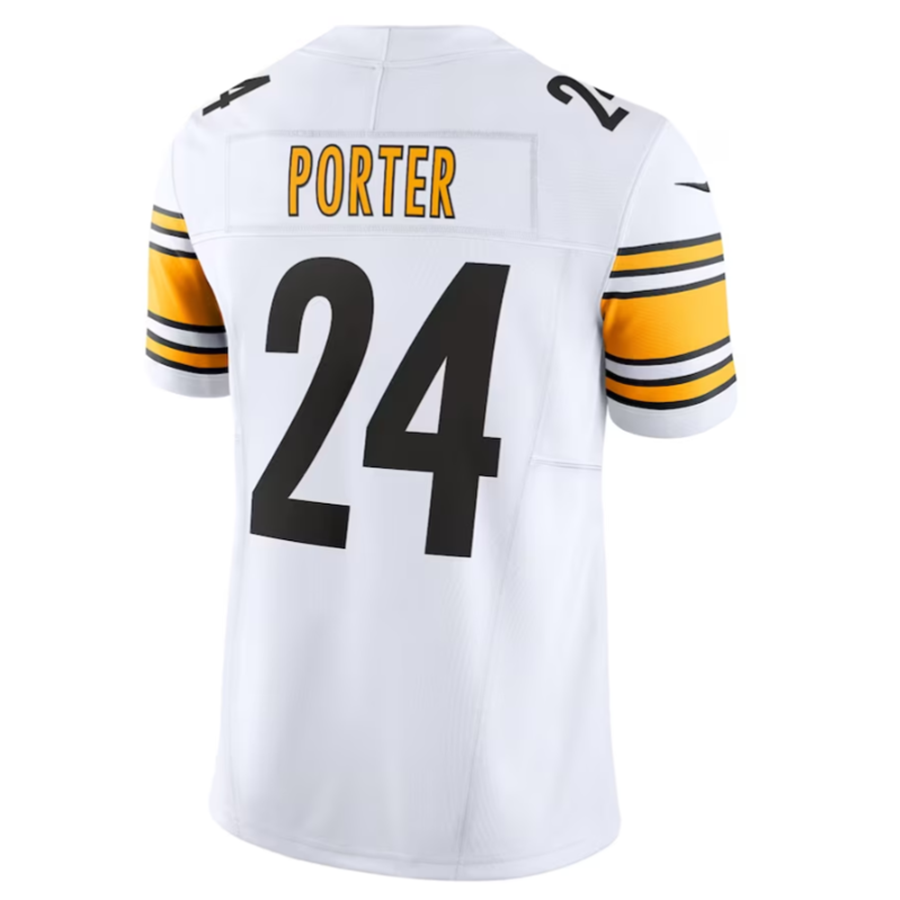 Choea P.Steelers #24 Joey Porter Jr. White Vapor F.U.S.E. Limited American Stitched Jerseys