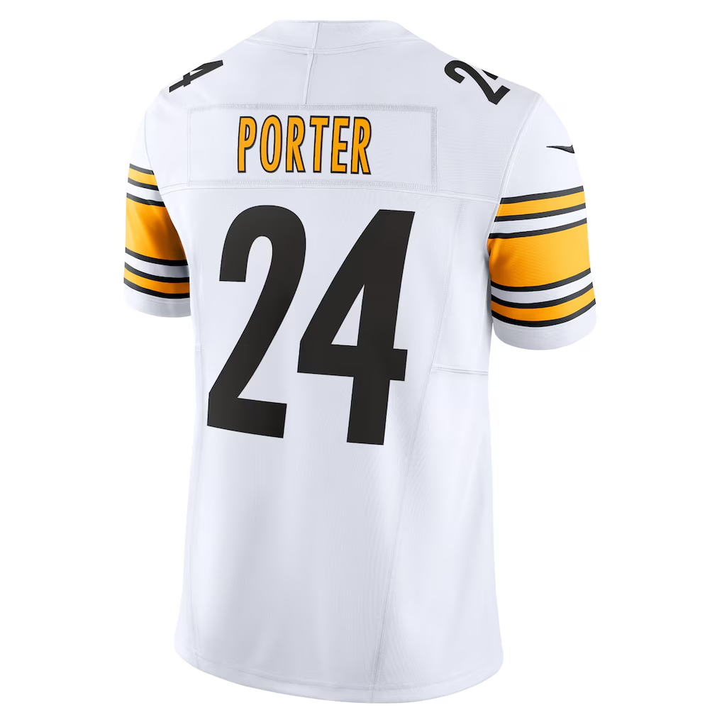 Choea P.Steelers #24 Joey Porter Jr. White Vapor F.U.S.E. Limited Stitched Jersey