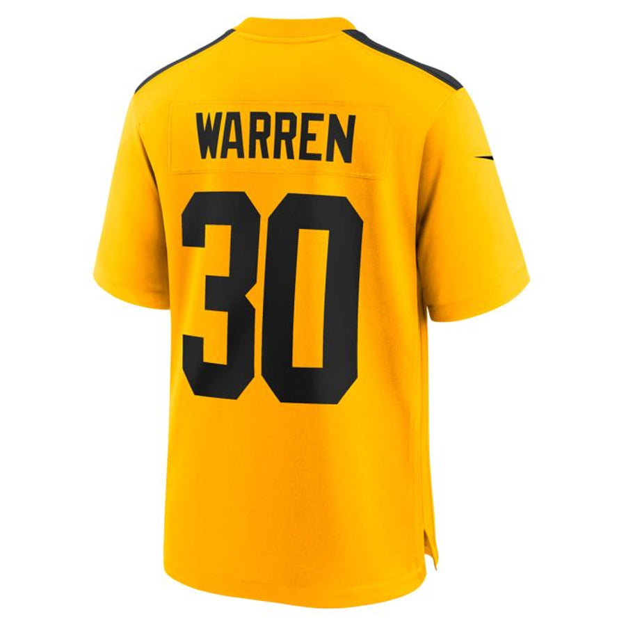 Choea P.Steelers #30 Jaylen Warren Player Gold Alternate Game Stitched Jerseys