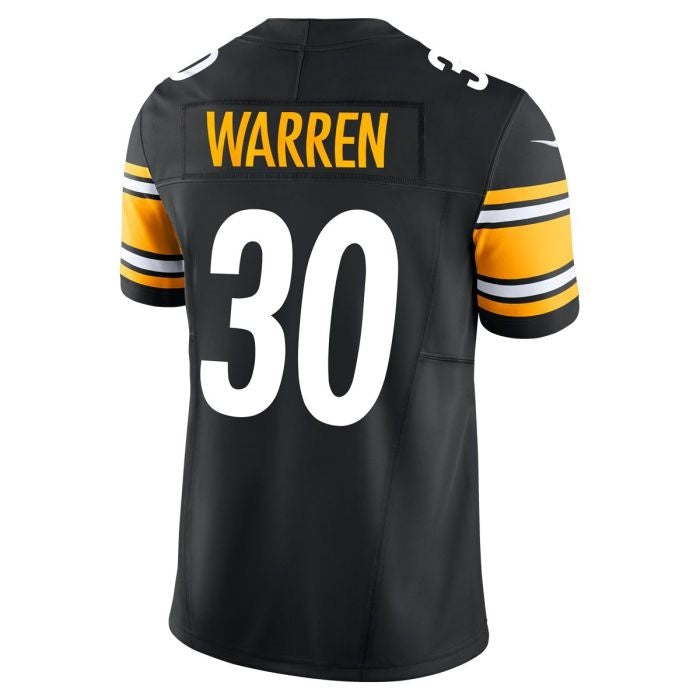 Choea P.Steelers #30 Jaylen Warren Vapor F.U.S.E Limited Home Stitched Jerseys