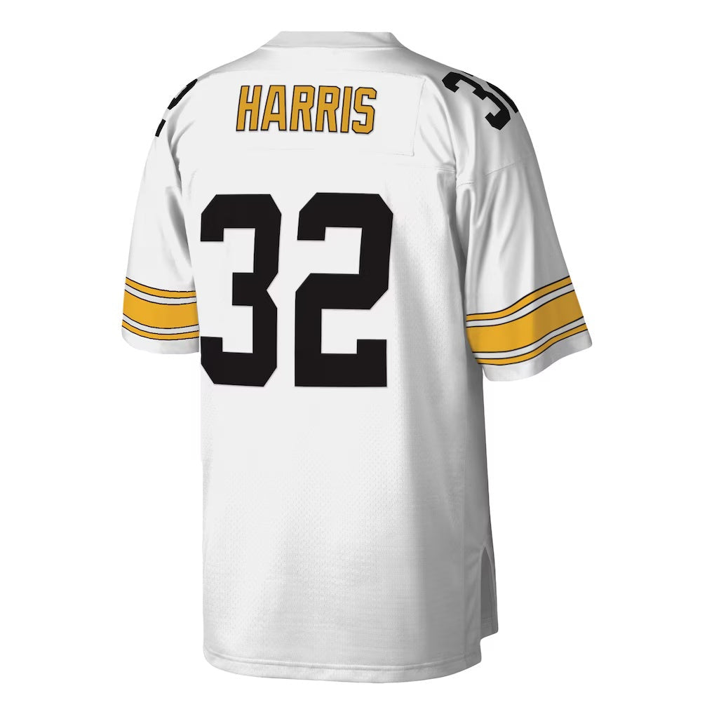 Choea P.Steelers #32 Franco Harris Mitchell & Ness White Legacy Replica Stitched Jerseys